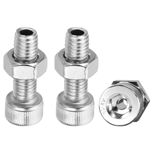 PATIKIL M8x25mm Sechseck Steckdose Schraube 3 Set Zylindrische Hohlschraube Mutter Kit Lampe Gewinden Schrauben Durch Loch Halterungen 304 Edelstahl von PATIKIL