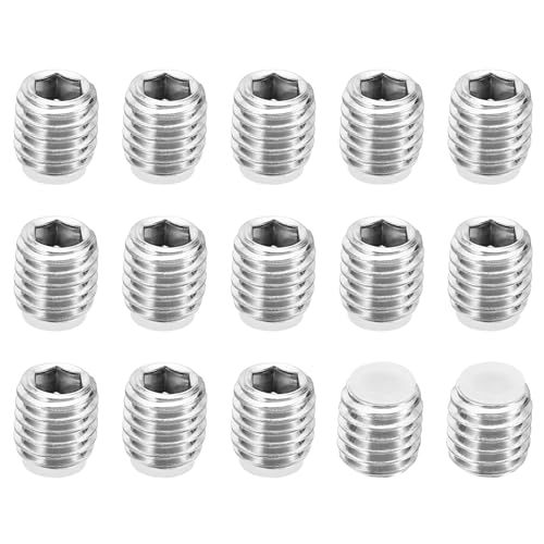 PATIKIL M8x8mm Nylon Spitze Grubenschraube 15 Pack Metrische Sechskant Buchse Kopf Kugelkopf Rutschfest Set Schrauben Innere Sechskant Antrieb Hardware 304 Edelstahl von PATIKIL