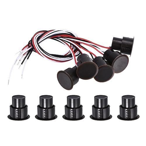 PATIKIL Magnetischer Reedschalter 5 Pack NO NC Verdrahtet Vertieft Tür Sensor Fenster Kontakt Schalter für Alarm System Braun PATIKIL Magnetischer Reedschalter 5 Pack NO NC Verdrahtet Vertieft Tür Sensor Fenster Kontakt Schalter für Alarm System Braun von PATIKIL