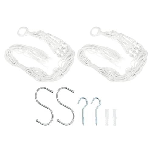 PATIKIL Makramee Hängende Pflanzgefäße 2 Pack 31" Handgemachte Hängepflanze Halter Blumentopf Hänger Blumentopf Hänger für Innen Außen Dekor Weiß PATIKIL Makramee Hängende Pflanzgefäße 2 Pack 31" Handgemachte Hängepflanze Halter Blumentopf Hänger Blumentopf Hänger für Innen Außen Dekor Weiß von PATIKIL