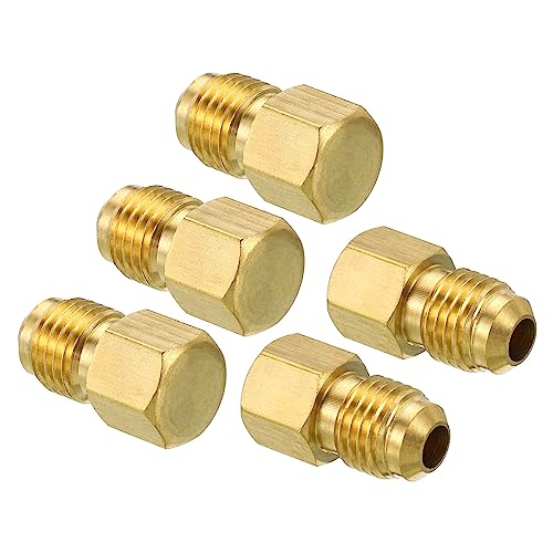 PATIKIL Male 1/4" Messing Dichtung Stopfen 5 Pack SAE Fackel Rohr Fitting 45 Grad Sechskant Rohrleitung Beschläge für Klimagerät Kühlung PATIKIL Male 1/4" Messing Dichtung Stopfen 5 Pack SAE Fackel Rohr Fitting 45 Grad Sechskant Rohrleitung Beschläge für Klimagerät Kühlung von PATIKIL