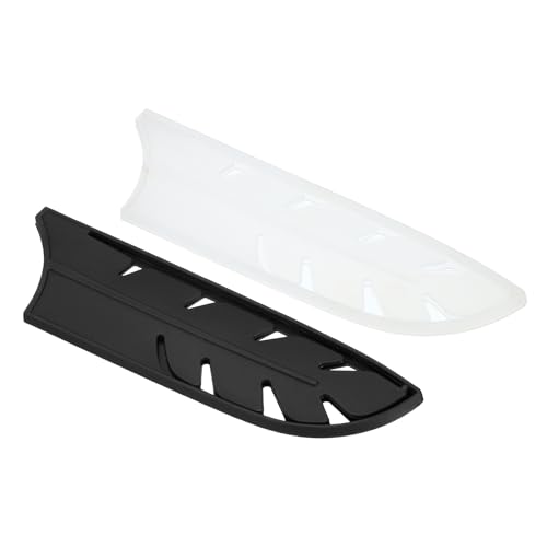 PATIKIL Messerhüllen für 7" Nakiri-Messer, 2 Stück Messerschutz, Messerhüllenabdeckungen, gefiedertes japanisches Küchenmesser-Set, Schwarz & Transparent, 7,2" x 2" PATIKIL Messerhüllen für 7" Nakiri-Messer, 2 Stück Messerschutz, Messerhüllenabdeckungen, gefiedertes japanisches Küchenmesser-Set, Schwarz & Transparent, 7,2" x 2" von PATIKIL