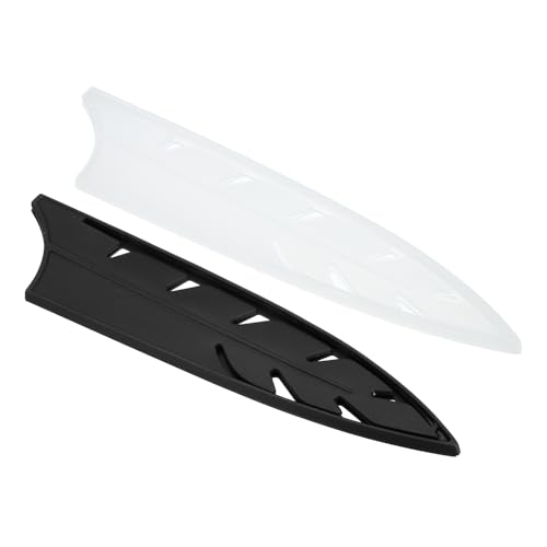 PATIKIL Messerhüllen für 8-Zoll-Kochmesser, 2 Stück Messerschutz, Messerhüllen, Federkochmesser-Set, Schwarz & Transparent, 8,5" x 2" von PATIKIL