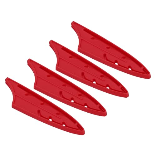 PATIKIL Messerhüllen für Küchenmesser für 3.5" Gemüsemesser 4Stk Messerschutz Messer Scheide Abdeckungen Hülsen Feder Obst Messer Set Rot 3.8"x 1" von PATIKIL