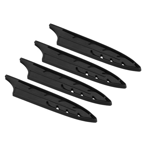 PATIKIL Messerhüllen für Küchenmesser für 5" Santoku Messer 4Stk Messerschutz Messer Scheide Abdeckungen Hülsen Feder Universalmesser Set Schwarz 5.2"x 1" von PATIKIL