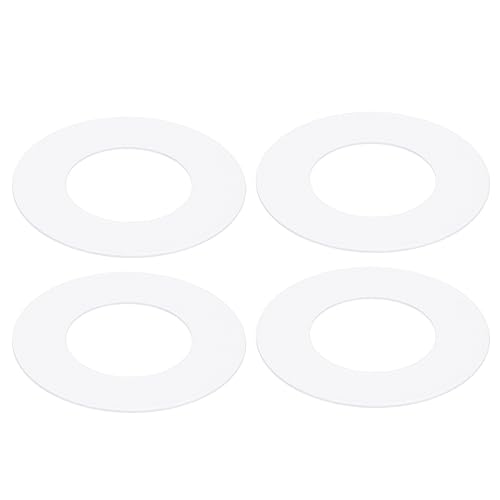 PATIKIL Metall Goof Trim Ring, 4 Stück 2,6" OD 1,38" ID Runder Deckenleuchtenring, Abdeckung für Einbauleuchten, matte weiße Oberfläche von PATIKIL
