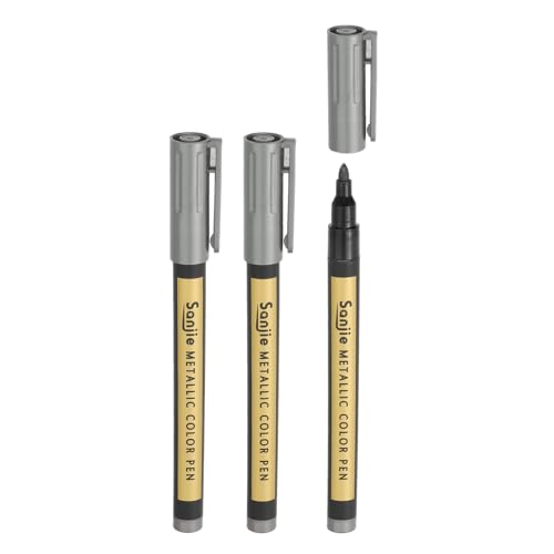 PATIKIL Metallisch Marker Stifte 3Stk Farb Stifte Mittlere Spitze Farbige Marker Kunst Marker Stift für Selbermachen Basteln Foto Album Schwarz PATIKIL Metallisch Marker Stifte 3Stk Farb Stifte Mittlere Spitze Farbige Marker Kunst Marker Stift für Selbermachen Basteln Foto Album Schwarz von PATIKIL