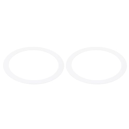 PATIKIL Metallische Goof Trim-Ring, 2 Stück 4,13" OD 3,39" ID Runder Deckenleuchten-Ringverkleidung für Einbauleuchten-Abdeckung, Mattweiß von PATIKIL