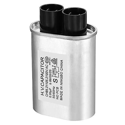 PATIKIL Mikrowelle Kondensator 0.95uF AC 2100V Hohe Spannung Kondensator 7mm Pin Abstand für Universal Mikrowelle Ofen Silber Ton von PATIKIL