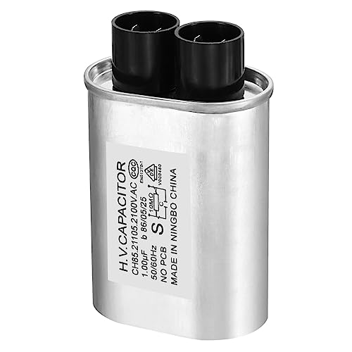 PATIKIL Mikrowelle Kondensator 1uF AC 2100V Hohe Spannung Kondensator 7mm Pin Abstand für Universal Mikrowelle Ofen Silber Ton von PATIKIL