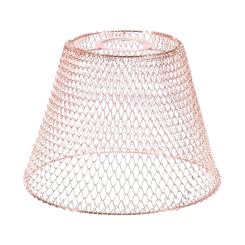 PATIKIL Netz Lampe Schirm Metall Retro Industrial Pendel Licht Schirm Faltbar Lampenschirm Abdeckung für E26/E27 Glühbirne Fassung Kronleuchter Rose Gold PATIKIL Netz Lampe Schirm Metall Retro Industrial Pendel Licht Schirm Faltbar Lampenschirm Abdeckung für E26/E27 Glühbirne Fassung Kronleuchter Rose Gold von PATIKIL