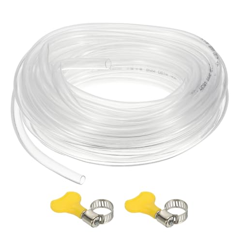 PATIKIL PVC Vinylschlauch, 5/16"ID x 3/8"OD Flexibler transparenter Kunststoffschlauch mit 2 Schlauchschellen, Schlauchleitung für vielseitigen Vinylschlauch Aquariumschlauch, 33FT PATIKIL PVC Vinylschlauch, 5/16"ID x 3/8"OD Flexibler transparenter Kunststoffschlauch mit 2 Schlauchschellen, Schlauchleitung für vielseitigen Vinylschlauch Aquariumschlauch, 33FT von PATIKIL