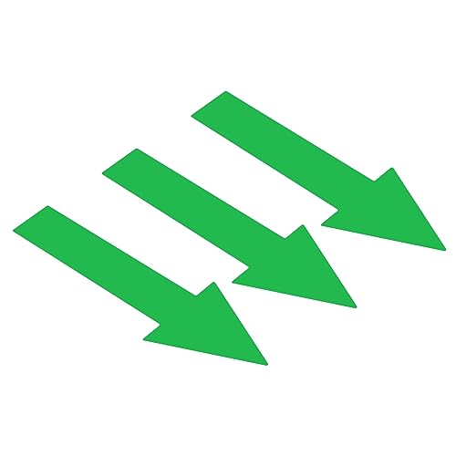 PATIKIL 45 Stück Richtung Markierung Pfeil Aufkleber Grün, 200x60mm Sicherheit Pfeile Bodenmarkierung Etiketten Selbstklebend Pfeil Aufkleber Etikett für Böden Wände Straßenanweisung von PATIKIL