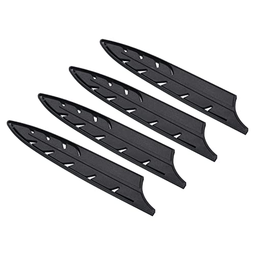 PATIKIL Plastik Sicherheit Messer Abdeckung Hülsen für 8" Schnitzmesser 4 Pack Messer Kantenschutz Klingenschutz Universal Messerscheide für Küche Schwarz von PATIKIL