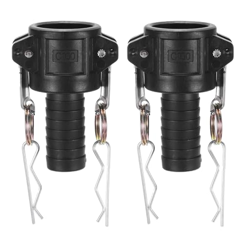 PATIKIL Poly Cam Lock Fittings, 2 Stück 1" Part C männlicher Adapter x Schlauchende Cam Groove Schlaucharmaturen Polypropylen Cam Lock Fittings, Schwarz PATIKIL Poly Cam Lock Fittings, 2 Stück 1" Part C männlicher Adapter x Schlauchende Cam Groove Schlaucharmaturen Polypropylen Cam Lock Fittings, Schwarz von PATIKIL