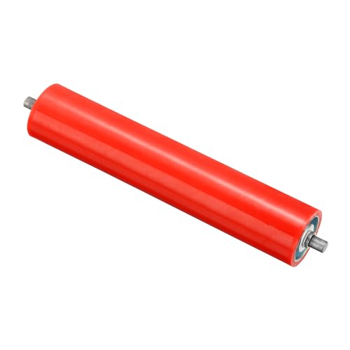PATIKIL Polyurethan-beschichtete Förderrolle 4" Durchmesser 11" Länge, 1 Packung Edelstahl-Getriebeersatzteil Verzinktes Ende, Rot PATIKIL Polyurethan-beschichtete Förderrolle 4" Durchmesser 11" Länge, 1 Packung Edelstahl-Getriebeersatzteil Verzinktes Ende, Rot von PATIKIL