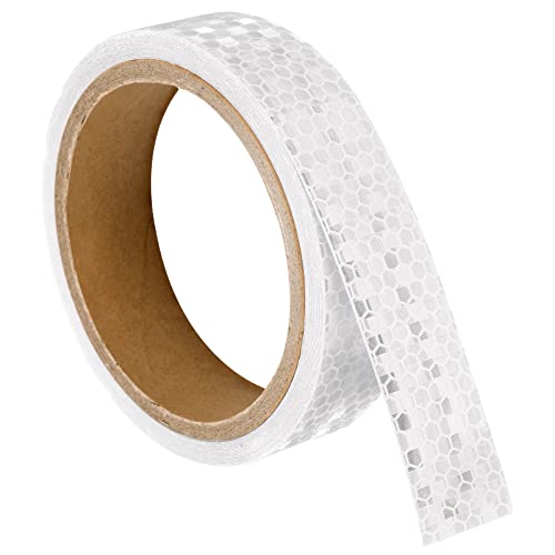 PATIKIL Reflektierende Bänder 1 Rolle 15Ftx1 Wasserdicht Klebeband Warnband Weiß von PATIKIL