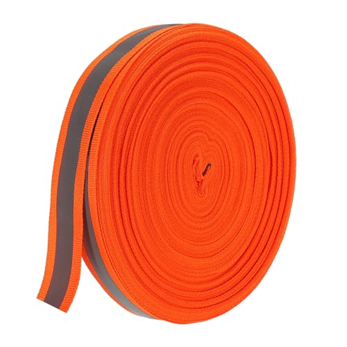 PATIKIL Reflektierendes Klebebandstreifen, 25mm x 55 Meter Hohe Sichtbarkeit Reflektierendes Klebeband zum Aufnähen DIY fluoreszierendes Orange von PATIKIL