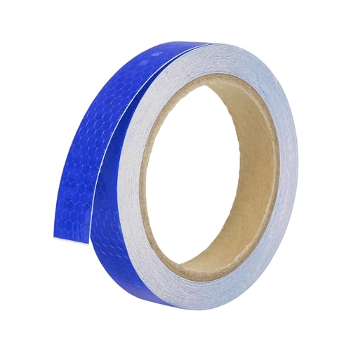 PATIKIL Reflexband 0.8" x 33Ft Wasserdicht Hohe Sichtbarkeit Warnung Sicherheit Klebeband Außen Reflektor für Fahrräder Autos Motorräder Lastwagen Blau von PATIKIL