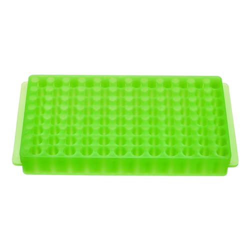 PATIKIL Röhrenregal für 96 Wells, 1 Stück, Doppel-Panel-Zentrifugenröhrchenhalter für Mikrozentrifugenröhrchen, 0,2/0,5/1,5/2 ml, Hellgrün von PATIKIL