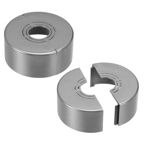 PATIKIL Rohrabdeckung Wand Split Flansch 20mm/25mm/32mm, 2 Stück Rohrmanschette 30mm dickes Zuschneidbares ABS Runde Armaturen-Abdeckung für Wasserrohrhahn Küchen Dekoration, Grau PATIKIL Rohrabdeckung Wand Split Flansch 20mm/25mm/32mm, 2 Stück Rohrmanschette 30mm dickes Zuschneidbares ABS Runde Armaturen-Abdeckung für Wasserrohrhahn Küchen Dekoration, Grau von PATIKIL