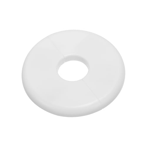 PATIKIL Rohrabdeckung Wand Split Flansch Rohrmanschette 0,93" (23,5mm), 1 Stück ABS Runde Selbstklebende Rosetten Wasserhahn Armaturen-Abdeckungen für Badezimmer Armatur Dekoration, Weiß von PATIKIL