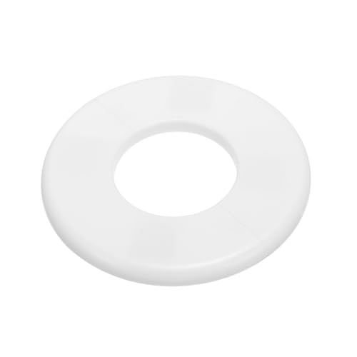PATIKIL Rohrabdeckung Wand Split Flansch Rohrmanschette 2,01" (51mm), 1 Stück ABS Runde Selbstklebende Rosettenplatte Armaturen-Abdeckungen für Küche Badezimmer Armatur Dekoration, Weiß von PATIKIL