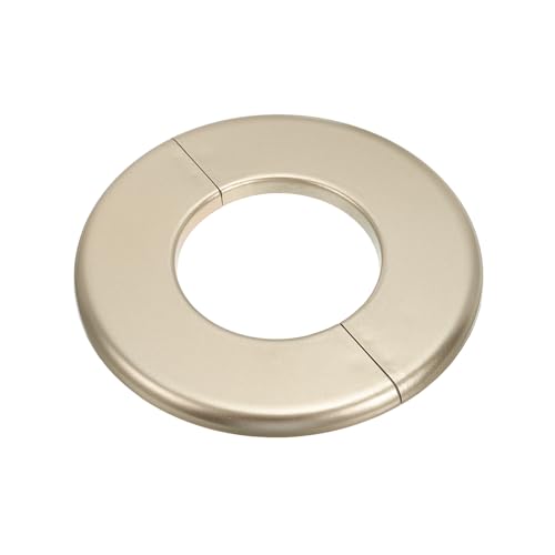 PATIKIL Rohrabdeckung Wand Split Flansch Rohrmanschette 2,52" (64mm), ABS Runde Selbstklebende Rosetten Wasserhahn Armaturen-Abdeckung für Küche Badezimmer Armatur Dekoration, Gold von PATIKIL