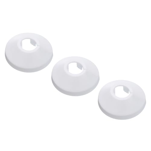PATIKIL Rohrabdeckung Wasserrohrabdeckung Dekoration Rohrmanschette 0,47"/12mm, 3 Stück Flansch PP Kunststoff Abflussrohrabdeckung Rosetten für Heizkörperrohre Wandrohrrohr Dekor, Weiß von PATIKIL