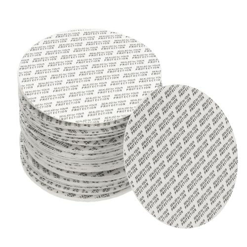 PATIKIL Schaumstoff-Deckeleinlage, 88 mm, PS-Schaumstoff, manipulationssicher, druckempfindliche Dichtung für Flaschenverschlüsse, 110 Stück von PATIKIL