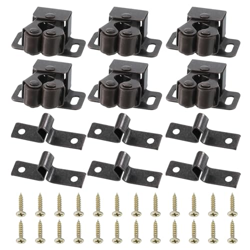PATIKIL Schrankverschluss Doppelter Rollenfang, 6er-Set Edelstahl-Schranktür-Federperlen-Hardware-Verschlüsse mit Stoßperle für Schrank Kleiderschrank, Rotbronze. PATIKIL Schrankverschluss Doppelter Rollenfang, 6er-Set Edelstahl-Schranktür-Federperlen-Hardware-Verschlüsse mit Stoßperle für Schrank Kleiderschrank, Rotbronze. von PATIKIL
