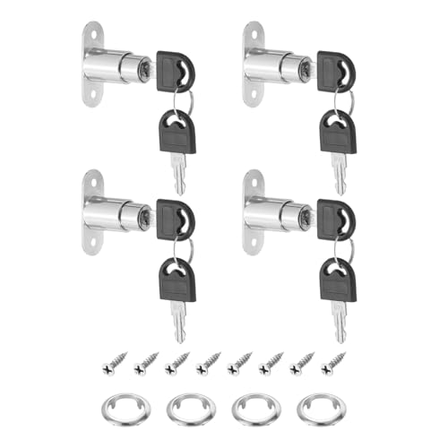 PATIKIL Schubladen-Schreibtisch-Kleiderschrank-Schrank-Druckstiftschloss 4er-Pack 22mm Zylinderlänge Druckstiftschlösser Zinklegierung Chrom-Finish unterschiedlich schließend PATIKIL Schubladen-Schreibtisch-Kleiderschrank-Schrank-Druckstiftschloss 4er-Pack 22mm Zylinderlänge Druckstiftschlösser Zinklegierung Chrom-Finish unterschiedlich schließend von PATIKIL