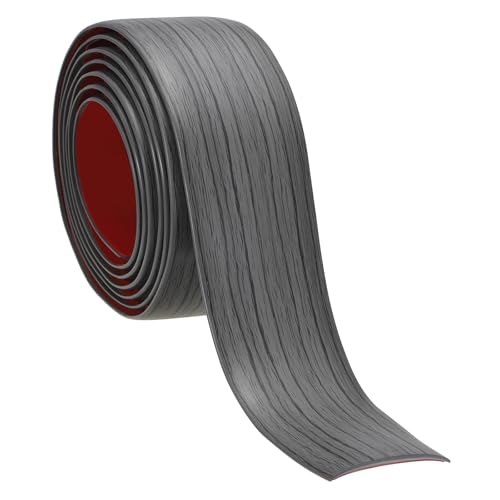 PATIKIL Selbstklebende Bodenübergangsleiste 40 mm x 2 Meter, Vinyl Laminatboden Flachteiler zum Verbinden von Bodenfugen Türen Teppichabdeckung Bodenfliesen Dunkelgraues Korn von PATIKIL