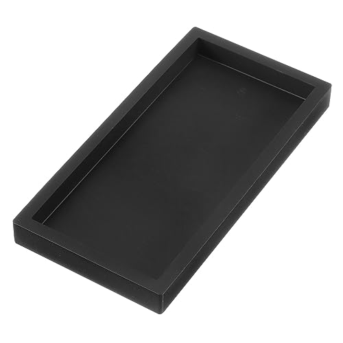 PATIKIL Silikon Bad Ablage 8" x 4" Seifenspender Ablage Schmuck Organizer Schale für Toilette Kommode Küche Spülbecken für Schmuck Münze Schlüssel Schwarz von PATIKIL