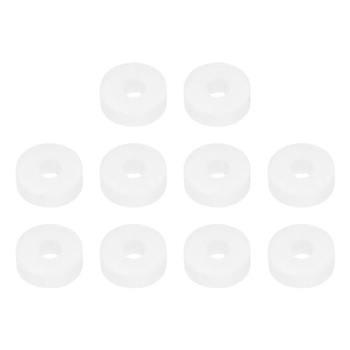 PATIKIL Silikon Gummi Unterlegscheibe 10Stk 0.47" AD x 0.16" ID x 0.16" Dicke Dichtung O Ring Wasser Schlauch Dichtung Sortiment Kit Hitzebeständig Waschmaschine Weiß von PATIKIL