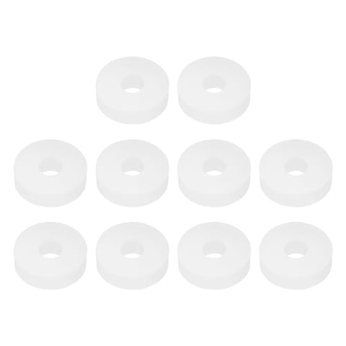 PATIKIL Silikon Gummi Unterlegscheibe 10Stk 0.71" AD x 0.24" ID x 0.2" Dicke Dichtung O Ring Wasser Schlauch Dichtung Sortiment Kit Hitzebeständig Waschmaschine Weiß von PATIKIL