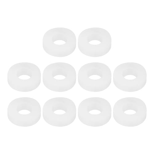 PATIKIL Silikon Gummi Unterlegscheibe 10Stk 0.79" AD x 0.33" ID x 0.2" Dicke Dichtung O Ring Wasser Schlauch Dichtung Sortiment Kit Hitzebeständig Waschmaschine Weiß von PATIKIL