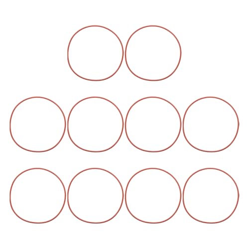PATIKIL 50 Stück O-Ringe 125 x 119 x 3 mm Dichtungsringe, Nitrilkautschuk Dichtung O Ring Gummidichtung Rund Seal Unterlegscheiben für Hydraulik Sahnespender Pumpe Schnellkupplung, Rot von PATIKIL