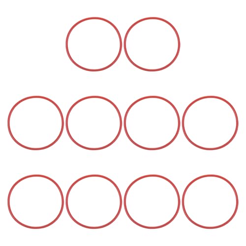 PATIKIL 50 Stück O-Ringe 72 x 66 x 3 mm Dichtungsringe, Nitrilkautschuk Dichtung O Ring Gummidichtung Rund Seal Unterlegscheiben für Hydraulik Sahnespender Pumpe Schnellkupplung, Rot von PATIKIL