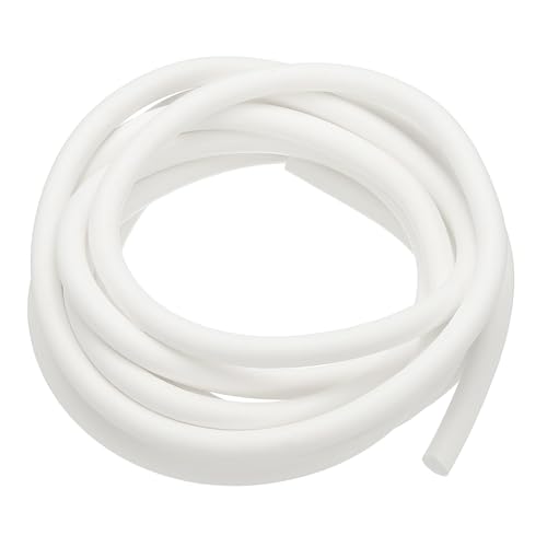 PATIKIL Silikon-Schaum-Dichtungsstreifen, 3 M(9,8FT) 9,5mm(0,37") Rund Hochdichte Feste Schwammgummi-Wetterdichtungsschnur zur Abdichtung von Spaltenblockierungs-Isolierung, Weiß von PATIKIL