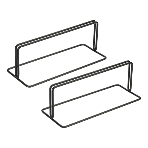 PATIKIL Streifen Schreibtischteiler Klemme, 2 Stück Punch-Free Base Schreibtisch Schild Klemme Privatsphäre Panel Halterung für DEST Partition Support Büroschreibtisch, Schwarz von PATIKIL
