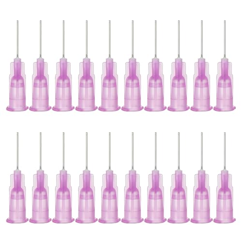 PATIKIL Stumpfe Kanülen Nadeln für Spritzen Dosiernadeln, 100 Stück 0,5 Zoll 24G Industrielle Flüssigkeitsdosierkanüle für Nachfüllen Öl Oder Kleber Applikator von PATIKIL