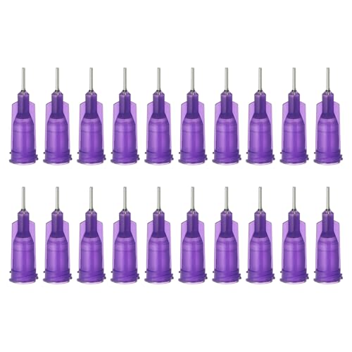 PATIKIL Stumpfe Kanülen Nadeln für Spritzen Dosiernadeln 21G, 20 Stück 1/4 Zoll Industrielle Flüssigkeitsdosierkanüle mit Lure Lock für Nachfüllen Öl Oder Kleber Applikator von PATIKIL