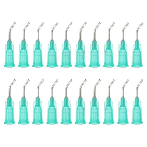 PATIKIL Stumpfe Spitze Dosierkanülen mit Gebogener Stumpfer Nadel, 200 Stück 0,5 Zoll 18G Industrielle Flüssigkeitsdosierkanüle mit Lure Lock für Nachfüllen Öl Oder Kleber Applikator von PATIKIL
