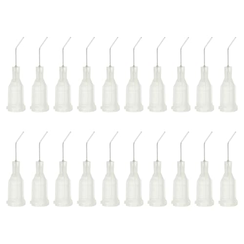 PATIKIL Stumpfe Spitze Dosierkanülen mit Gebogener Stumpfer Nadel, 200 Stück 0,5 Zoll 27G Industrielle Flüssigkeitsdosierkanüle mit Lure Lock für Nachfüllen Öl Oder Kleber Applikator von PATIKIL