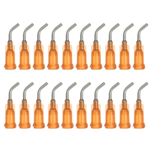 PATIKIL Stumpfe Spitze Dosierkanülen mit Gebogener Stumpfer Nadel, 300 Stück 0,5 Zoll 15G Industrielle Flüssigkeitsdosierkanüle mit Lure Lock für Nachfüllen Öl Oder Kleber Applikator von PATIKIL