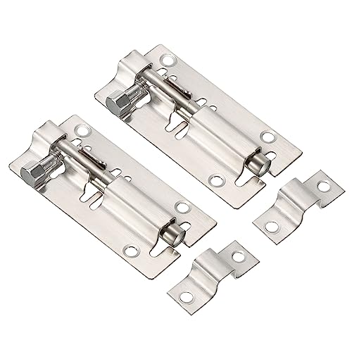 PATIKIL Tür Trommel Riegel Schloss 3" 2 Pack Edelstahl Sicherheit Riegel Schieben Riegel Schloss Sperre für Tor Tür Fenster von PATIKIL