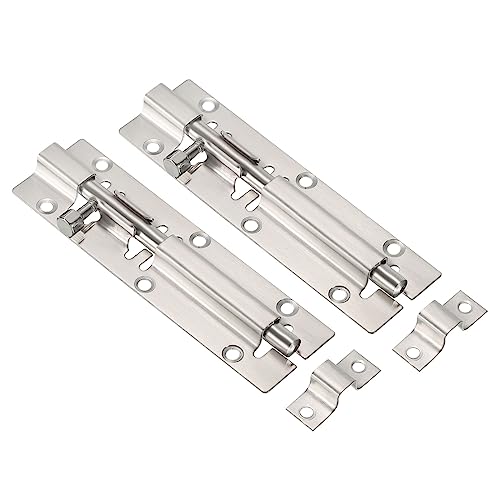 PATIKIL Tür Trommel Riegel Schloss 5" 2 Pack Edelstahl Sicherheit Riegel Schieben Riegel Schloss Sperre für Tor Tür Fenster von PATIKIL