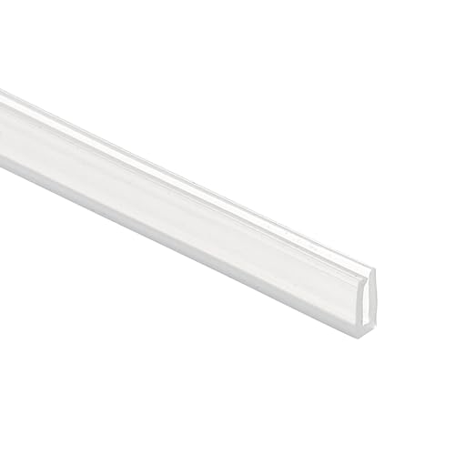 PATIKIL U-Kanal-Abschlussleiste, 13,1 ft Blechkanten-Schutzgummi-Kantenschutzluftdichtungs-Dichtungsstreifen für Paneele Autotüren Stahlplatten Tischkanten, 0,24"Wx0,04"T0,12"H, Klar von PATIKIL