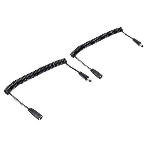 PATIKIL USB Stromkabel 5Ft 5,5 mm x 2,1 mm männlich zu weiblich DC-Netzkabel, 2 Stück Drahtadapter Spiralkabelverlängerungskabel für LED-Streifen DVR-Router Überwachungskamera. PATIKIL USB Stromkabel 5Ft 5,5 mm x 2,1 mm männlich zu weiblich DC-Netzkabel, 2 Stück Drahtadapter Spiralkabelverlängerungskabel für LED-Streifen DVR-Router Überwachungskamera. von PATIKIL